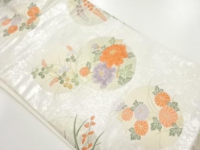 JAPANESE KIMONO / NAGOYA OBI / WOVEN FLOWER